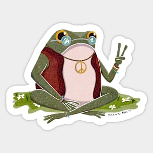 Hippie Frogson the Frog Sticker